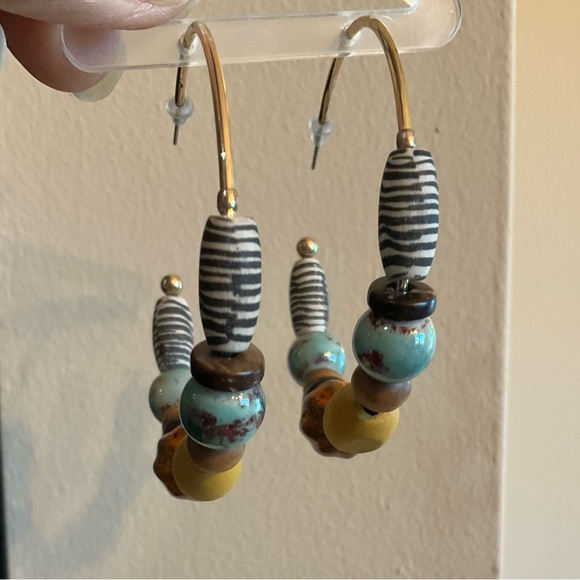 Boho Hoop Earrings, NWOT - Picture 4 of 4